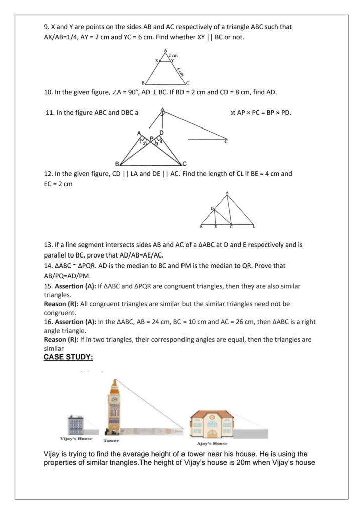 Important Questions for Class 10 Maths

