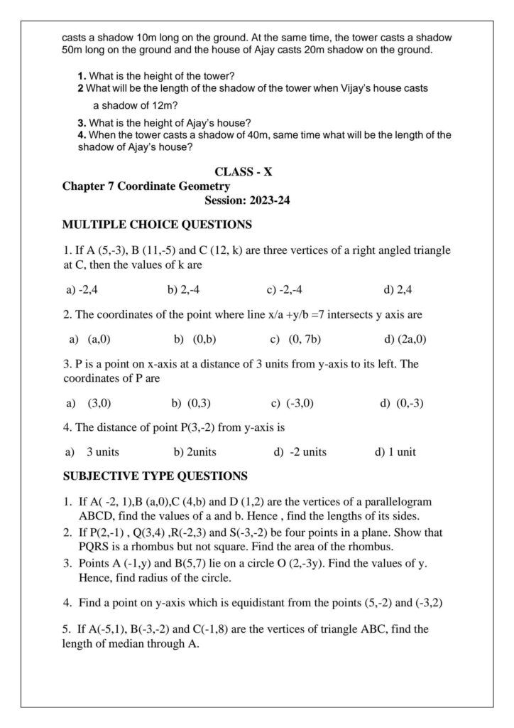 Important Questions for Class 10 Maths

