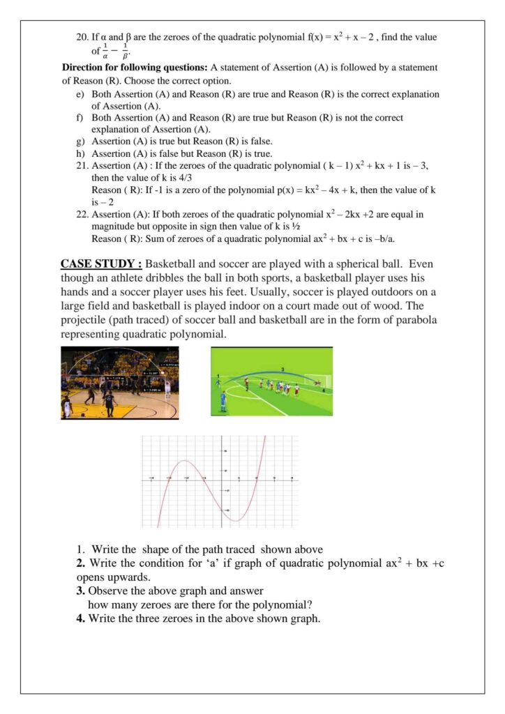 Important Questions for Class 10 Maths

