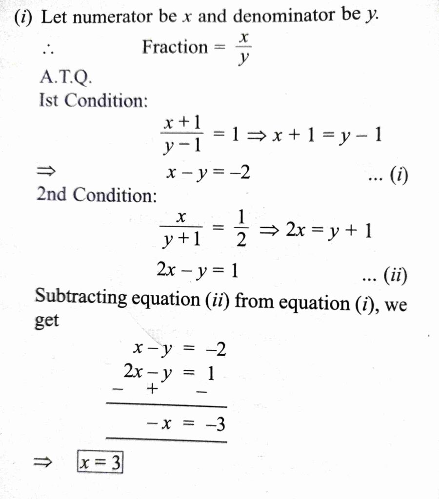 exercise 3.3 class 10 maths