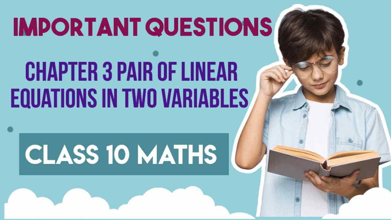 Important Questions for Class 10 Maths Pair of Linear Equations in Two Variables